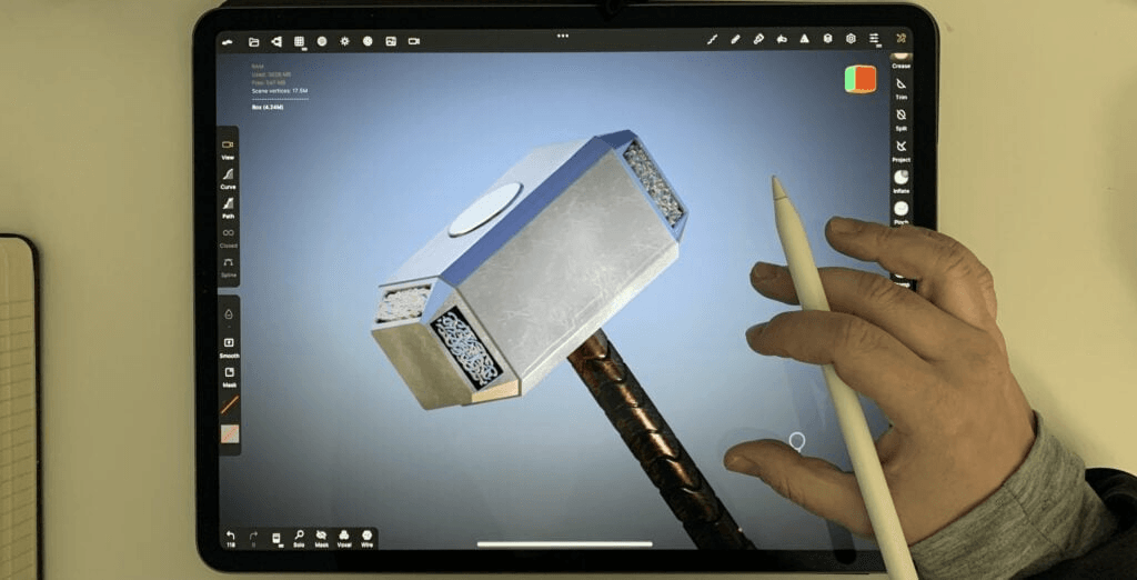 Nomad Sculpt and Shapr3D for tablet modeling